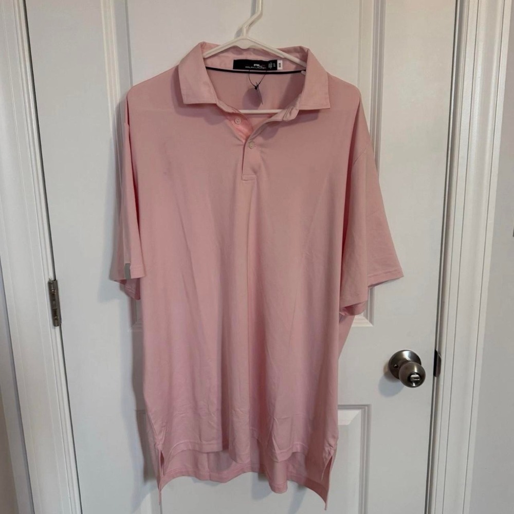 RLX Ralph Lauren Performance Classic Fit Polo Golf Shirt Size XL Pink